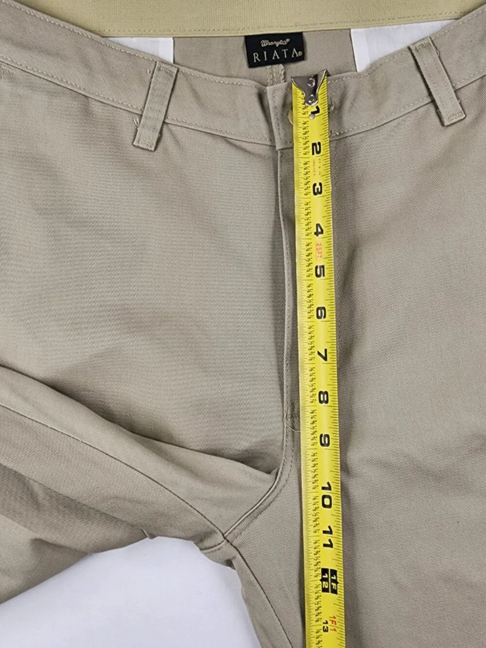 Wrangler Riata Mens 35x32 Khaki Tan 100% Cotton Western Pants 94KH Pleated Flaw